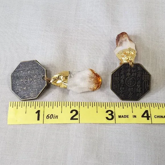 Karen Roache Unique Chinese Good Luck Crystal Clip-on Earrings - Picture 15 of 15